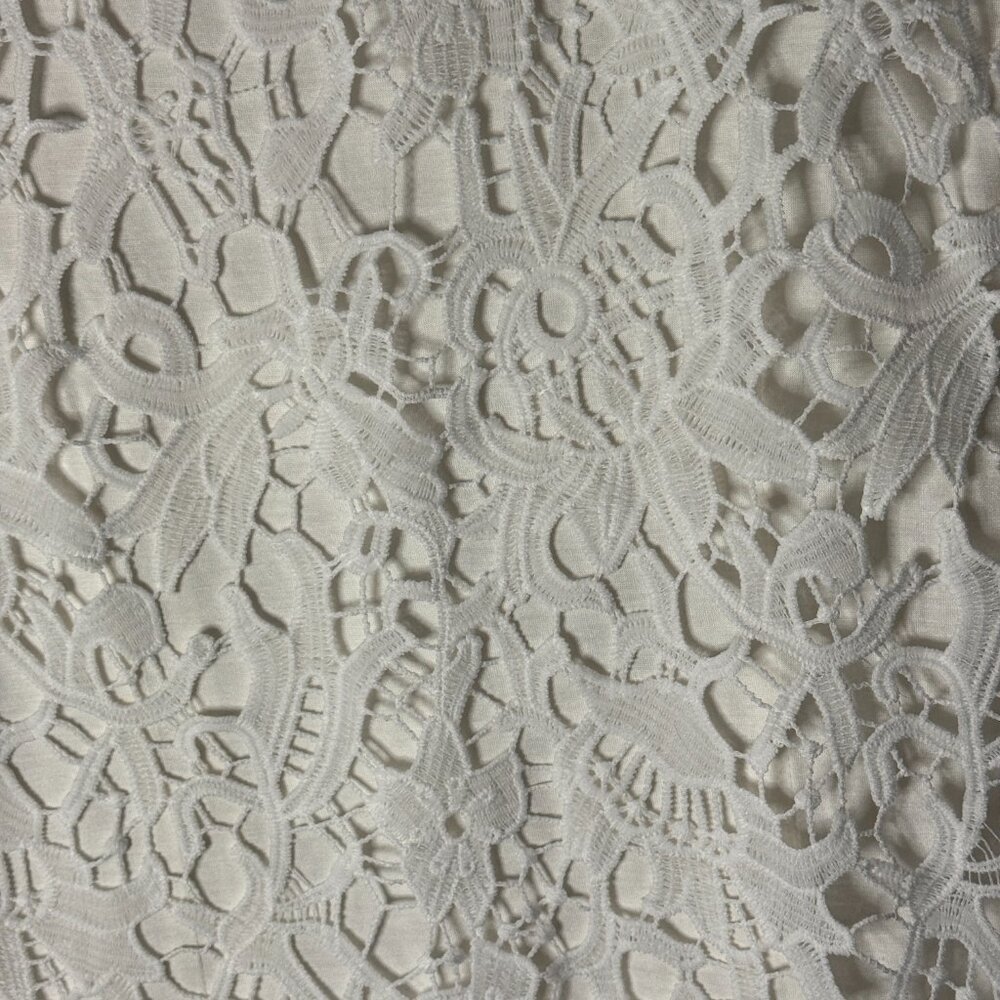 Chelsea & Theodore White Floral Lace Sheath Dress Size 4 - Picture 3 of 5